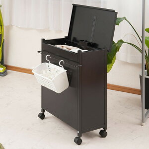 マルチワゴン 横型 キッチンワゴン ランドリーワゴン テーブルワゴン 仕切り 仕切 ストッカー 保管 ガレージ 工具 ツールボックス スチール製 ブラック(代引不可)【送料無料】