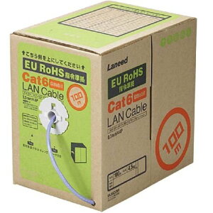 ELECOM EU RoHS�w�ߏ��� CAT6�Ή� LAN�P�[�u�� 100m/���[����(�u���[) ( LD-CT6/BU100/RS )(�P�[�u��/�R�l�N�^)