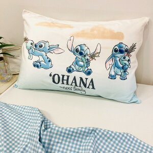 枕カバー スティッチ OHANA 43×63cm ディズニー キャラクター かわいい 子供 こども ジュニア 子ども キッズ プレゼント 贈り物 ギフト 男の子 女の子 クリスマス 誕生日 人気 幼稚園 保育園(代