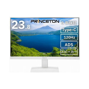 �v�����X�g�� 23.8�^ �t��HD �t���f�B�X�v���C 120Hz ADS ����3�n�� Type-C HDMI DisplayPort 5�N�ۏ� �z���C�g PTF-B242W-WH�y���������z