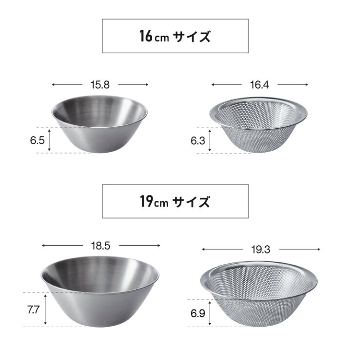 楽天市場】柳宗理 ボウル ザル 6点セット 16/19/23cm 日本製  