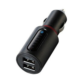 エレコム FMトランスミッター Bluetooth USB2ポート付 2.4A おまかせ充電 4チャンネル ブラック LAT-FMBT03BK(代引不可)【送料無料】