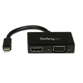 STARTECH.COM LTD MDP2HDVGA Mini DisplayPort接続トラベルA Vアダプタ ツーインワン・ミニディスプレイポートMini DP - VGA HDMI変換アダプタ 1920x1200 1080p(代引不可)【送料無料】
