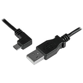 STARTECH.COM LTD USBAUB2MLA 充電&同期用 Micro USBケーブル 2m L型左向き USB A オス - USBマイクロ オス 24AWG(代引不可)