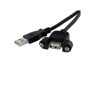 STARTECH.COM LTD USBPNLAFAM1 30cm USB2.0pl}Eg^P[u pl}EgpUSB A|[g(X) - USB A|[g(IX)(s)