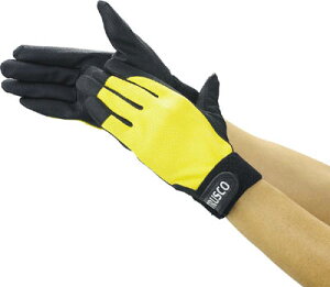 TRUSCO PU厚手手袋 LLサイズ イエロー【TPUG-Y-LL】(作業手袋・合成皮革・人工皮革手袋)