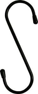 ニッサチェイン 塩ビ被覆線Sフック 黒 150mm(2個入リ) A825