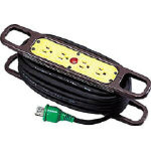 日動 ハンドリール 100V 3芯×10m 黒 アース付【HR-E104-B】(コードリール・延長コード・延長コード)【送料無料】