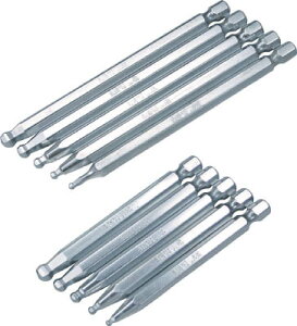 エイト 六角棒ビット テーパーヘッド 対辺6.35mm 溝9mm 単品【EA-64 4MMX100】(ドライバービット・一般産業用ビット)