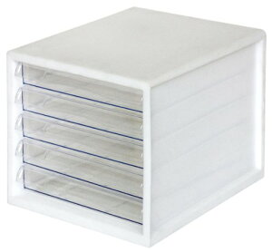 ナカバヤシ A4レターケース 一体型ボディタイプ/5段 ホワイト A4E-05W (A4E-05W)【送料無料】