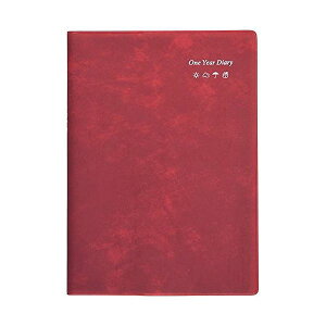 ライフ 日記帳 一年日記 横罫 A5 赤 D1561C 1冊