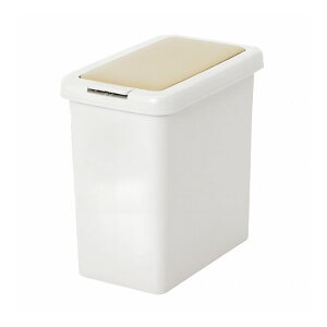 サンコープラスチック 日本製 ゴミ箱 ふた付き スリムプッシュ 20L ライトベージュ スリムプッシュ 20L LBE(代引不可)【送料無料】