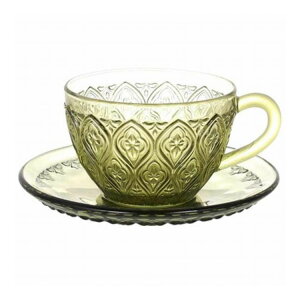DULTON �_���g�� �J�b�v&�\�[�T�[ GLASS CUP & SAUCER FIORE �O���[�� ���킢�� �J�b�v �\�[�T�[ �O���X ������� �A�����J��(����s��)