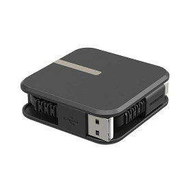 カシムラ USB充電&同期ケーブル USB-A→USB-C リール式1.5m 黒 AJ-667