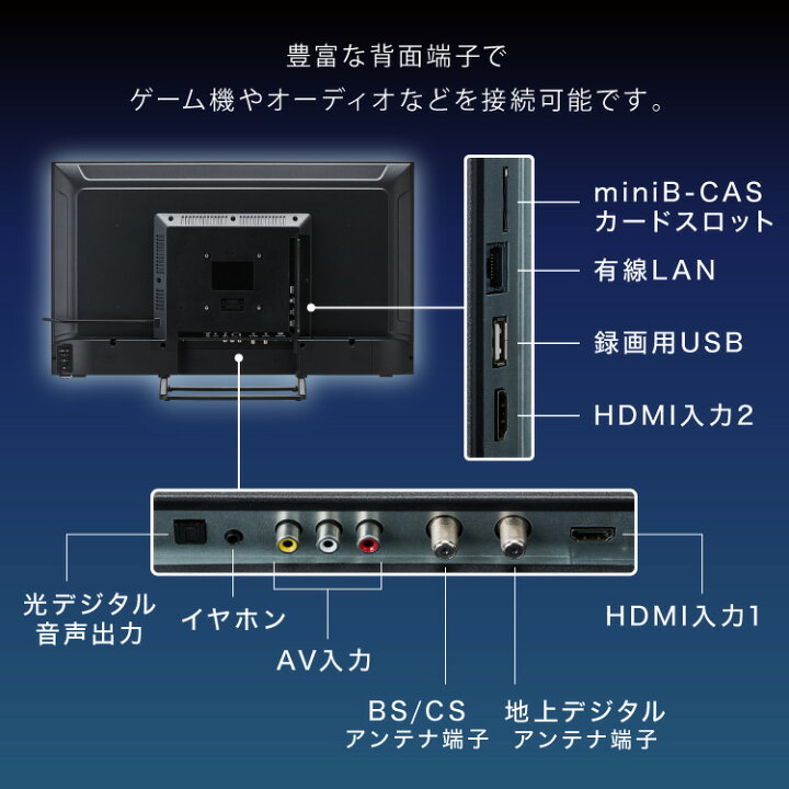 楽天市場】液晶テレビ 32型 ベゼルレス VAパネル ダブルチューナー 裏 