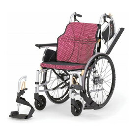 日進医療器 車いす 車椅子 ウルトラシリーズ多機能 自走式 NA-U2W ワイン 42cm(代引不可)【送料無料】