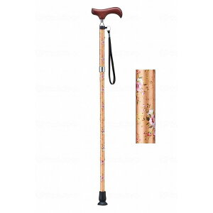 1本 ケイ・ホスピア 愛杖Eシリーズ 折りたたみ柄/オレンジ花柄/- オレンジ花柄 E-256B 391184_11873_-(代引不可)【送料無料】