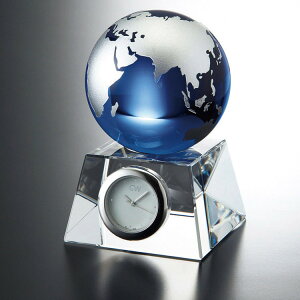 グラスワークスナルミ ブルーアース デスククロック(S) GW1000-11050(代引不可)【送料無料】