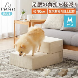 ドッグステップ 2段 階段 滑り止め 幅40cm ペットステップ 踏み台 ステップ 室内犬 ペット用品 ペットスロープ 小型犬 高齢犬 介護用品 ソファ シニア犬 補助 犬用品 ウレタン シンプル トイプードル【送料無料】
