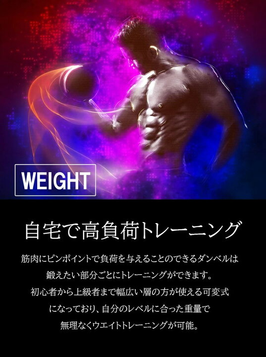 楽天市場】【公式販売店】ファイティングロード ダンベル 可変式 2.5kg 