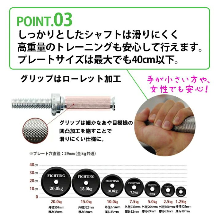 楽天市場】【公式販売店】ファイティングロード バーベルセット 50kg 