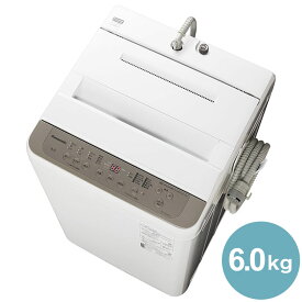 【配送設置無料】Panasonic パナソニック 全自動洗濯機 6.0kg Fシリーズ ニュアンスブラウン NA-F60PB15-T ホワイト(代引不可)【送料無料】