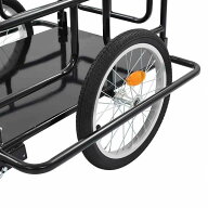vidaXL 自転車用トレーラー130x73x48.5 cm スチール製 ブラックスポーツグッズ アウトドアレクリエーショ…