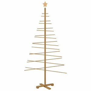 vidaXL �ؐ��N���X�}�X�c���[ �X�^���h�t�� �u���E�� 180 cm bamboo �z�[��&�K�[�f�� �f�R���[�V���� �V�[�Y��&�z���f�[�f�R���[�V���� �N���X�}�X�c���[
