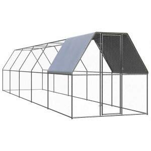vidaXL 屋外鶏用ケージ 2x10x2m 亜鉛メッキ鋼製動物&ペット用品 ペット用品 小動物用品 小動物 飼育・ケージ(代引不可)