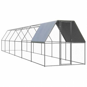 vidaXL 屋外鶏用ケージ 2x12x2m 亜鉛メッキ鋼製動物&ペット用品 ペット用品 小動物用品 小動物 飼育・ケージ(代引不可)