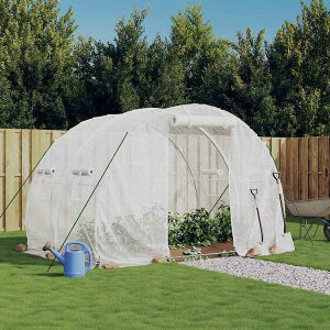 vidaXL ���� �X�`�[���t���[�� �z���C�g 6m2 3x2x2 m�z�[��&�K�[�f�� ��&�K�[�f�� �K�[�f�j���O �O���[���n�E�X�E����(����s��)