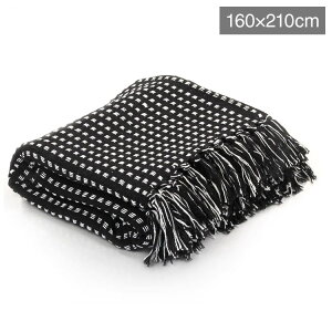 vidaXL �X���[�P�b�g �R�b�g���� �X�N�G�A 160x210cm �u���b�N�z�[��&�K�[�f�����l��&�x�b�h�x�b�h�u�����P�b�g(����s��)