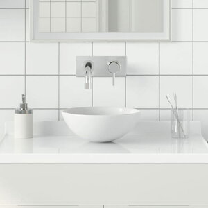 vidaXL �o�X���[���p ���ʃ{�E�� �Z���~�b�N�� �}�b�g�z���C�g �ی^ �n�[�h�E�F�A �z�� �z�Ǌ�� �V���N ���ʊ�(����s��)