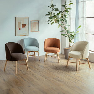 ダイニングチェア 背もたれ付き 座面高44cm リラックスチェア 木製 ブークレ 北欧 ナチュラル 椅子 チェア ダイニング リビング おしゃれ かわいい(代引不可)【送料無料】