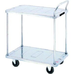 ダンディ ステンレス台車 ダンディSシリーズ タイプSL 2段テーブル片ハンドル式 W710×D450 ダンディ SMBT2 搬送機器 運搬台車 ステンレス製運搬車(代引不可)【送料無料】