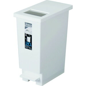 TONBO ユニードプッシュ&ペダル20S ホワイト 新輝合成 清掃 衛生用品 清掃用品 ゴミ箱(代引不可)