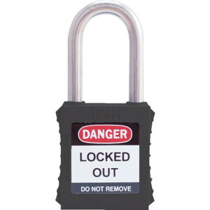 イファム ロックアウト用南京錠 ステンレス製シャックル 黒 IFAM社 金物 建築資材 建築金物 鍵(代引不可)【送料無料】