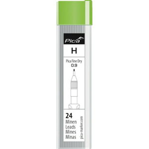 ピカマーカー 建築用シャープペンシル"Fine Dry"用替芯 24本入り 黒H 7050 測定・計測用品 測量用品 建築用筆記具(代引不可)
