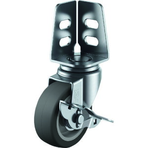 ユーエイ アングル 自在 キャスター エラストマー 車輪径75mm ストッパー付き Sタイプ SA-S型 取付寸法20×21,16 SA75ELS 金物 建築資材 キャスター アングル式キャスター(代引不可)