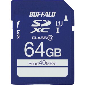 BUFFALO UHS-I Class1 SDXCJ[h 64GB RSDC064GU1S ItBX Zݗpi OApi (s)yz
