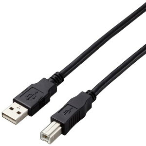 ELECOM USB2.0�P�[�u�� A-B�^�C�v �d�l�Œ� 5m �u���b�N U2CAB50BKID �I�t�B�X �Z�ݗp�i OA�p�i �P�[�u��(����s��)