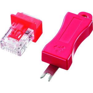 SANWA RJ-45�v���O���b�N ADTRJ45LOCK �d�q�@�� �d�ݔz�����i LAN�P�[�u��(����s��)