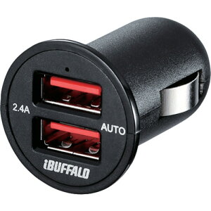 BUFFALO 2.4A �V�K�[�\�P�b�g�pUSB�}���[�d�� AutoPowerSelect�@�\���� 2�|�[�g�^�C�v �u���b�N BSMPS2401P2BK �I�t�B�X �Z�ݗp�i OA�p�i ���Ӌ@��(����s��)