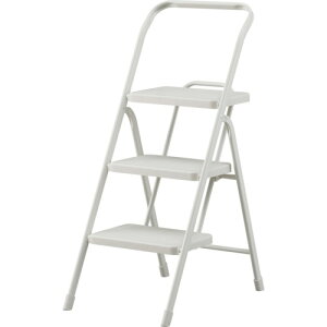 IRIS 踏台・椅子・ディスプレイラック 299955 折りたたみステップ3段 ニュアンスグレー アイリスオーヤマ 工事 照明用品 はしご 脚立 踏台 OSU-3R-NH(代引不可)【送料無料】
