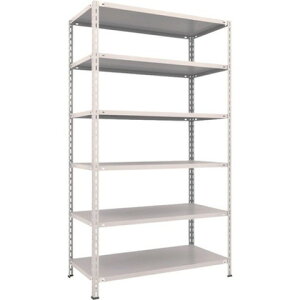 TRUSCO �g���X�R �y�ʒI ���I�{���g���X�^1200X600X2100 6�i �l�I�O���[ L74W16 �g���i �g���ݒu�s��(����s��)�y���������z