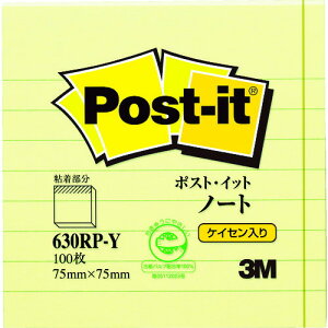 3M ポスト イット ノート 再生紙 スタンダードカラー 630RP-Y(代引不可)