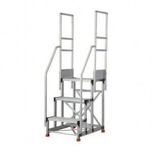 TRUSCO アルミ製作業用踏台 3段 高サ0.9m 天板寸法600×400 段高300mm 階段両手スリ付キ TRUSCO TSF369TR300 工事 照明用品 はしご 脚立 作業台(代引不可)【送料無料】