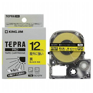 KING JIM �L���O�W�� �e�v��PRO�e�[�v ���O�ɋ������x�� �� 12mm ������ KJ-SC12YV(����s��)