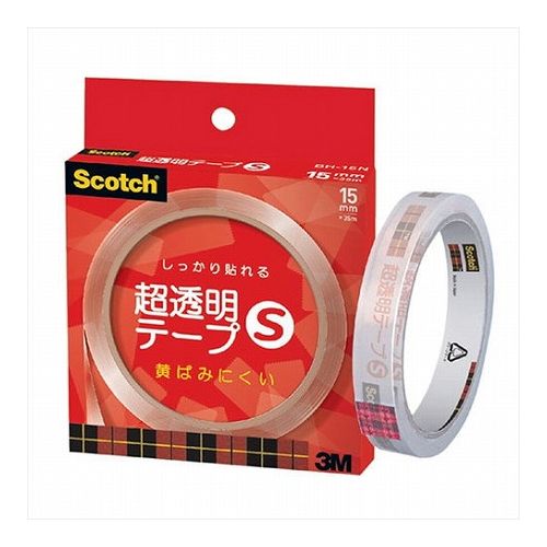 【10個セット】 3M Scotch スコッチ 超透明テープS 紙箱入 15mm幅 3M-BH-15NX10(代引不可)【送料無料】 |  リコメン堂ホームライフ館
