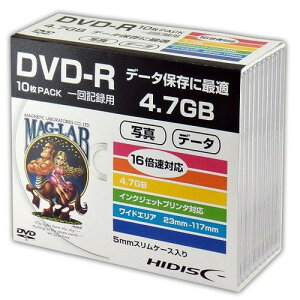 y10P×5Zbgz HIDISC DVD-R f[^p5mmXP[X HDDR47JNP10SCX5(s)